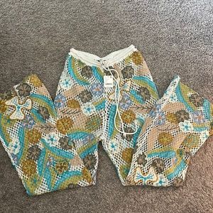 New! Free People Crochet Flare pants sz XS/S